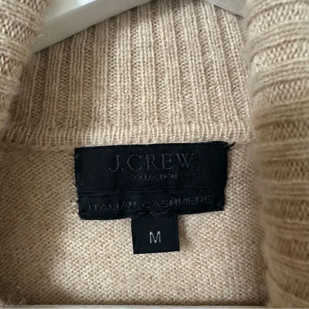 J.Crew Italian Cashmere Turtleneck Sweater Size Medium